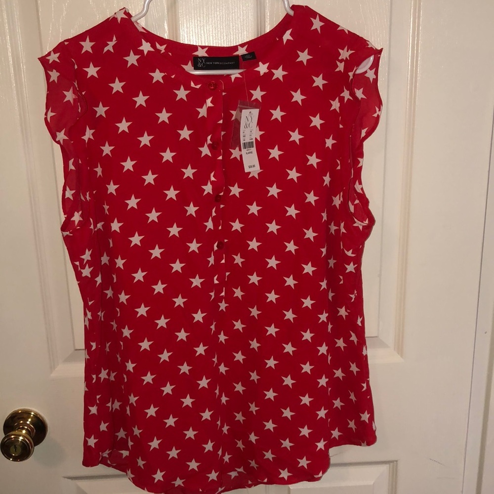 Res sheer tunic with white stars